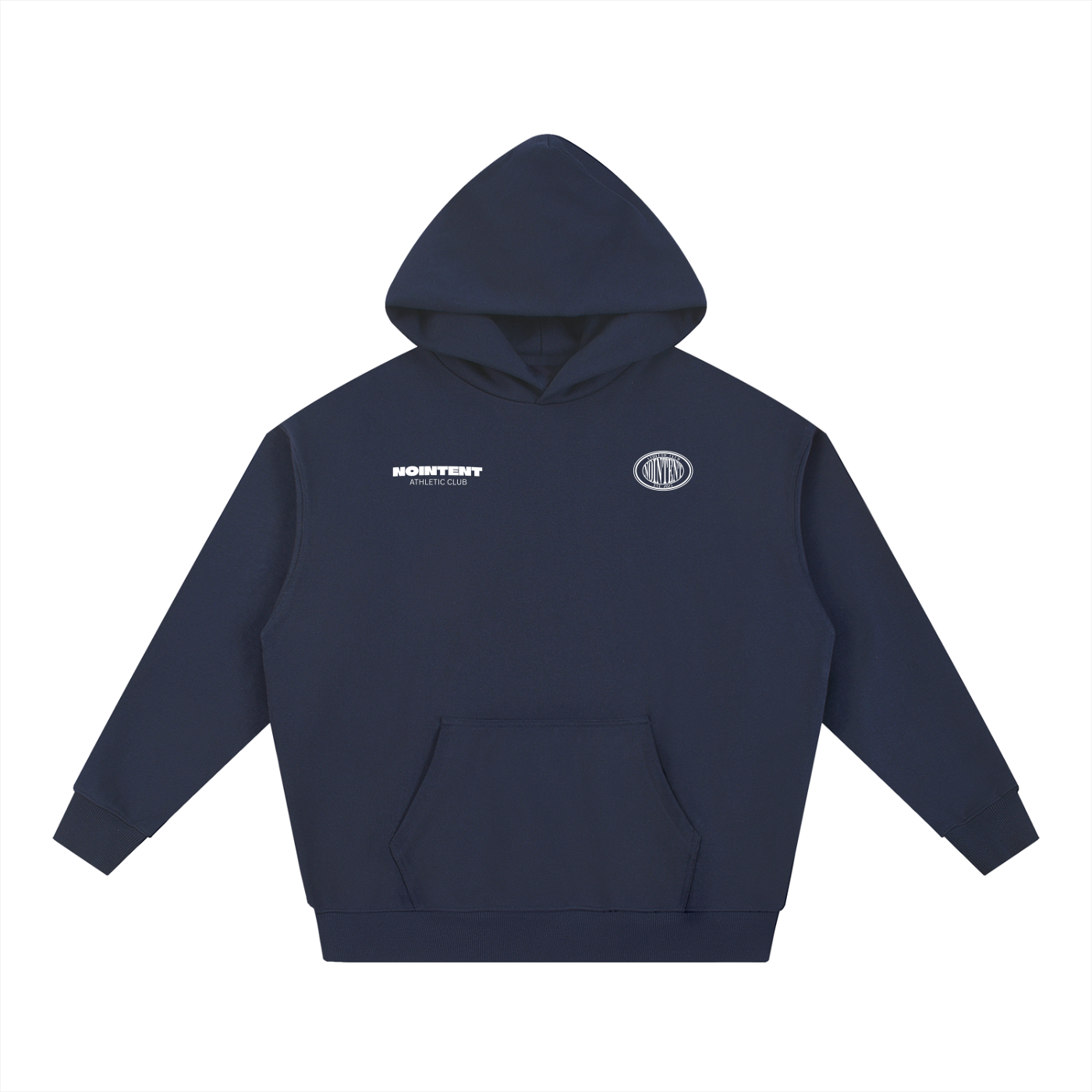 Nointent navy Heavyweight Hoodie