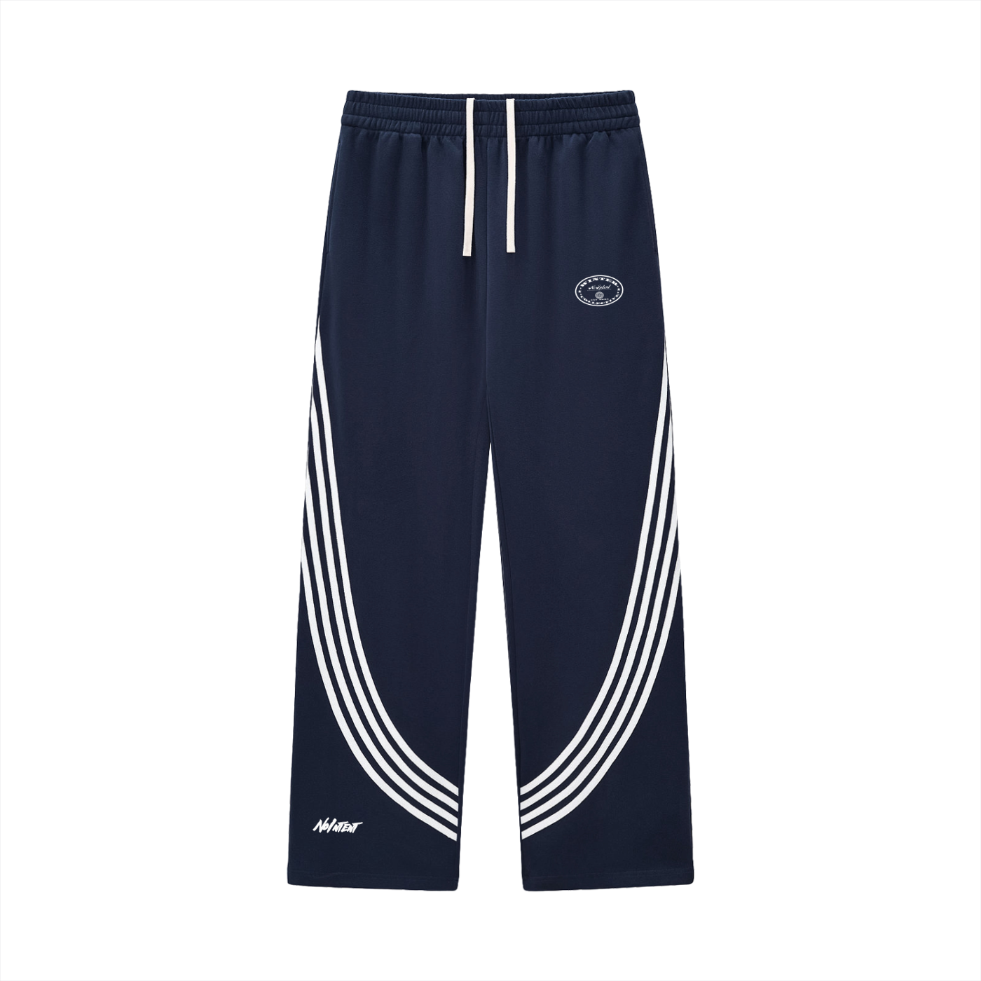 Curved Stripe Straight Sweatpants