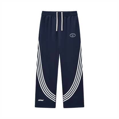 Curved Stripe Straight Sweatpants