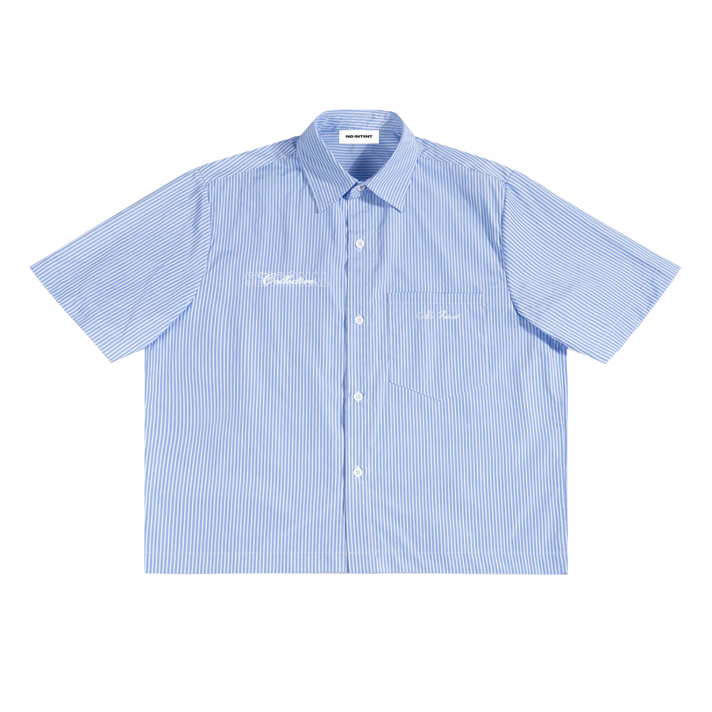 Blue Oversized Stripe Boxy Shirt