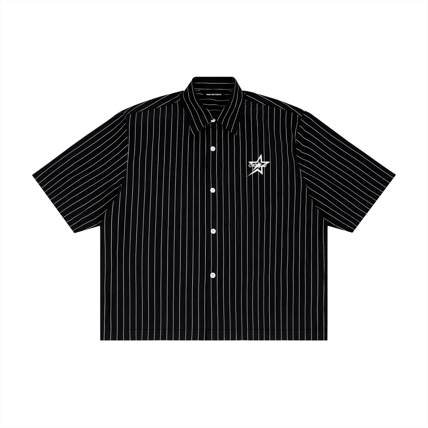 Unisex Striped Boxy Button-Up Shirt