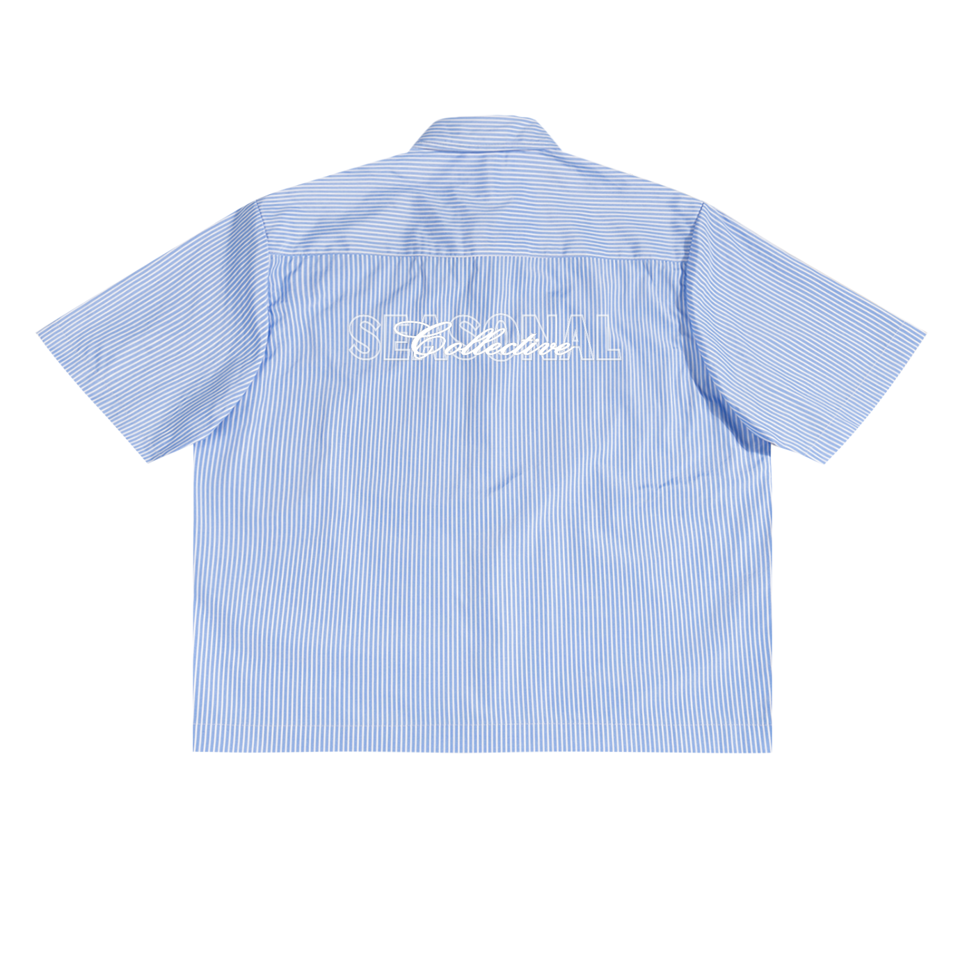 Blue Oversized Stripe Boxy Shirt